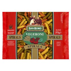 #122 Large Vegeroni Spirals 12x375g