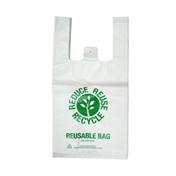 Carry Bags Medium White Reuseable 600s