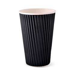 Cups Double Wall 16oz Black 25s