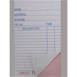 Docket Books Pizza Duplicate Carbonless 10s