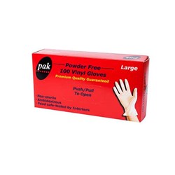 Gloves Vinyl Large Powder Free 100s