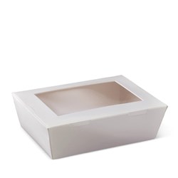 Lunch Box Large Window White 200s