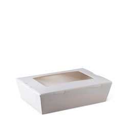 Lunch Box Medium Window White 200s