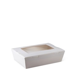 Lunch Box Small Window White 200s