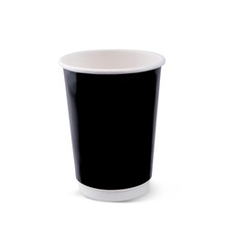 Cups Double Wall 12oz Black Smooth Combo 25s