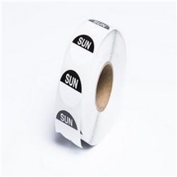 Label Sunday Circle 24mm 1000s