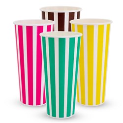 Candy Stripe Cold Cups 24oz (Milkshake Cups) 25s