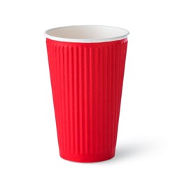 Cups Double Wall 16oz Red 25s