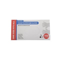 Gloves LDPE Plastic Clear 500s
