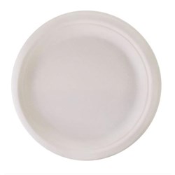 Plates 7inch White Sugarcane 50s