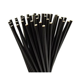 Straws Cocktail Paper 3Ply Black 10x250s