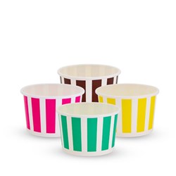 Candy Stripe Ice Cream Paper Cup 3oz 50s (Sundae)
