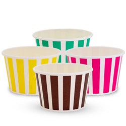 Candy Stripe Ice Cream Paper Cup 8oz 50s (Sundae)