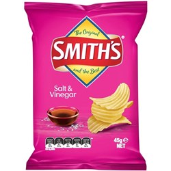 Salt & Vinegar Chips Crinkle Cut 18x45g