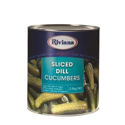 Dill Cucumbers Sliced A10 2.9Kg