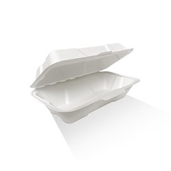 Clamshell 8.5x5x3" 400s Sugarcane