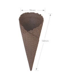 Waffle Natural Top Cones Choc B 312s