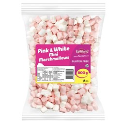 Marshmallows Mini Pink & White 800g