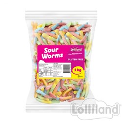 Gummi Sour Worms 1Kg