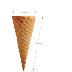 Waffle Flat Top Sugar Cone D 264s
