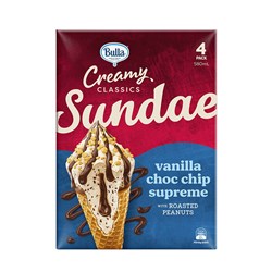 Sundae Vanilla Choc Chip Supreme Cone 16s